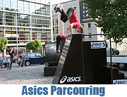 ASICS Parcouring Tour 2008 am 25.+26.07.2008 auf dem Münchner Rindermarkt (Foto: Martin Schmitz)